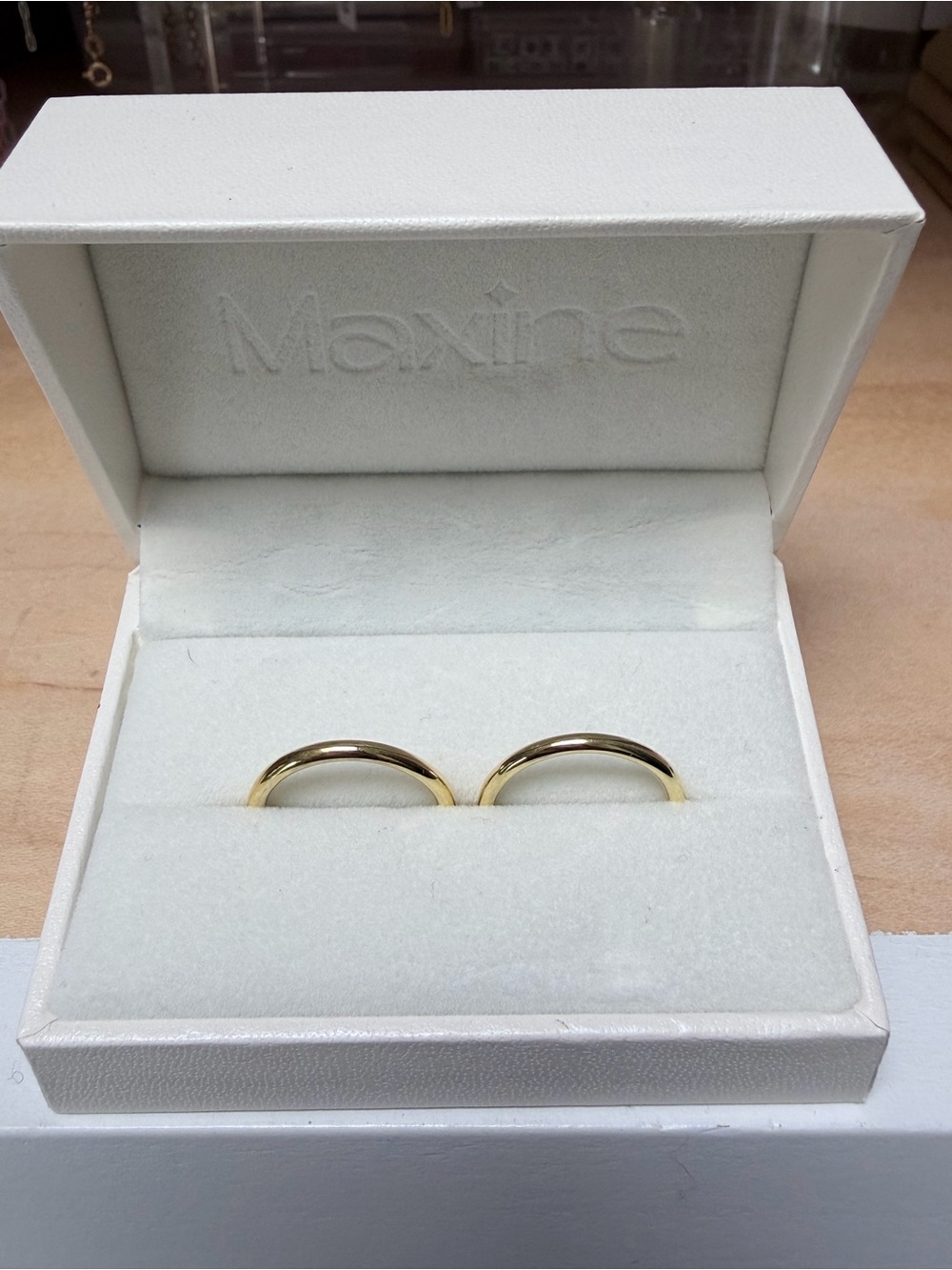 Maxine Sterling Silver Gold Plated Wedding Band Size 6